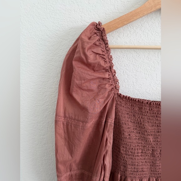 Reformation Dunes Square Neck Smocked Mini Dress size 4 - Picture 5 of 7